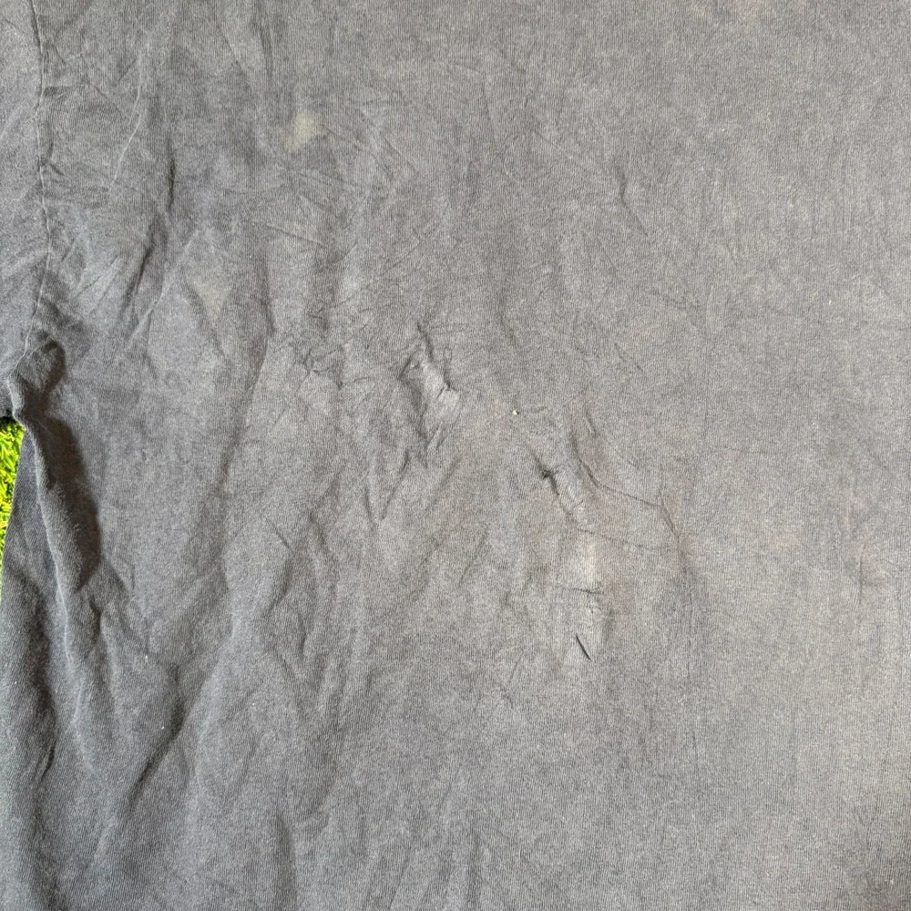 Adidas Logo T-Shirt XL Black Faded Cracked Print‎ Distressed Mexico Vintage